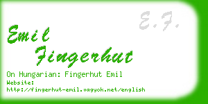 emil fingerhut business card